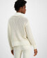 ფოტო #2 პროდუქტის Women's Collared Lace-Up Cotton Sweater