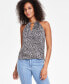 ფოტო #1 პროდუქტის Women's Floral-Print Halter Top, Created for Macy's