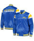 Men's Powder Blue Los Angeles Chargers Satin Full-Snap Varsity Jacket