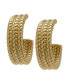 ფოტო #1 პროდუქტის 14K Gold Plated Twisted Rope Hoop Earrings