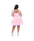 ფოტო #2 პროდუქტის Plus Size 1960s Short Sleeve Babydoll Dress