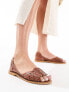 Фото #2 товара ASOS DESIGN Francis leather woven flat sandals in tan