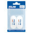 Фото #1 товара MILAN Blister Pack 2 Oval Synthetic Rubber Erasers