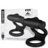Фото #1 товара Denver Double Cockring with Vibrating Bullet USB Silicone Black