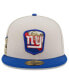 ფოტო #2 პროდუქტის Men's Stone, Royal New York Giants 2023 Salute To Service 59FIFTY Fitted Hat