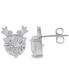 ფოტო #2 პროდუქტის Cubic Zirconia Round Reindeer Stud Earrings