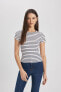 Фото #1 товара Футболка Defacto Striped Short