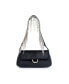 Фото #1 товара Rhinestone Fringe Velvet Shoulder Bag