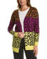 Фото #1 товара Kier + J Leopard Wool & Cashmere-Blend Cardigan Women's