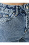 Фото #6 товара Yüksek Bel Dizleri Yırtık Kot Pantolon - Longer Straight Fit Jean