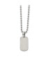 Фото #1 товара Chisel brushed Reversible Dog Tag Ball Chain Necklace