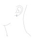 ფოტო #2 პროდუქტის Wedding Bride Holiday Baguette CZ Half Hoop Shrimp Style Earrings For Women Omega Back .925 Sterling Silver