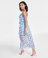 Фото #2 товара Women's Printed Sleeveless Ruffled Maxi Dress, Created for Macy's