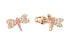 Swarovski 施华洛世奇 爱的花园花朵蜻蜓项链耳饰套装 女款 粉红色 / Swarovski 5518141