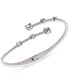 Фото #1 товара Crystal Pavé Bypass Bangle Bracelet