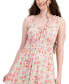 Фото #4 товара Платье средней длины Hippie Rose Hippie Rose juniors' Smocked Asymmetrical Hem Midi Dress