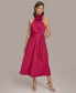 ფოტო #4 პროდუქტის Women's Halter-Neck Sleeveless A-Line Midi Dress