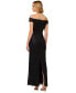 Фото #2 товара Women's Corded Off-The-Shoulder Sequin Gown