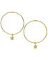 18K Gold Plated Pave Star Hoop Earrings