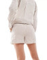 Фото #4 товара JDY pull on texture short co-ord in beige & white stripe