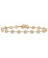 ფოტო #1 პროდუქტის Diamond Flower Cluster Link Bracelet (2 ct. t.w.) in 14k Gold, Created for Macy's