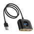 Фото #1 товара Adapter przejściówka HUB 4w1 USB Adapter USB3.0 TO USB3.0*1+USB2.0*3 1m Black