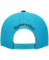 Men's Teal, Black Detroit Pistons Hardwood Classics Team Two-Tone 2.0 Snapback Hat Teal, Black - фото #5