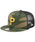 Фото #2 товара Men's Camo Pittsburgh Pirates Woodland Camo Trucker 9FIFTY Snapback Hat