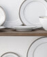 Фото #6 товара Charlotta Platinum 4 Piece Bread Butter and Appetizer Plates Set, Service for 4