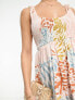 ASOS DESIGN shirred maxi sundress with tiers in abstract print