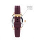 Connected Women's Hybrid Smartwatch Fitness Tracker: Rose Gold Case with Merlot Leather Strap 38mm