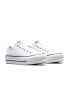 Фото #5 товара Converse Chuck Taylor All Star leather Lift Ox trainers in white