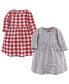 ფოტო #1 პროდუქტის Toddler Girls Cotton Long-Sleeve Dresses 2pk, Snowflake