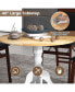 Фото #16 товара 4-Person Dining Table Wooden Kitchen Table with Solid Rubber Wood Frame for Kitchen