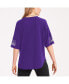 Women's Purple Los Angeles Lakers Diana Raglan Tri-Blend Oversized T-shirt