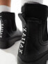 Фото #3 товара ASOS DESIGN ankle wellie in black pu with roman numeral detail