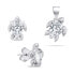 Фото #1 товара Playful silver jewelry set with zircons Turtle SET233W (earrings, pendant)