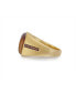 ფოტო #3 პროდუქტის Chatoyant Yellow Tiger Eye Gemstone Yellow Gold Plated Silver Diamond Signet Ring