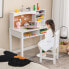 Фото #2 товара Kids Desk and Chair Set Study Writing Workstation with Hutch & Bulletin Board
