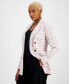 Фото #2 товара Women's Tweed Open-Front Blazer, Created for Macy's