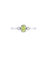 Кольцо LuvMyJewelry Emerald Cut Peridot Diamond in 14K White Gold