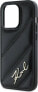 Karl Lagerfeld Karl Lagerfeld KLHCP13LPQDSMGK iPhone 13 Pro / 13 6.1" czarny/black hardcase Diagonal Quilted Script