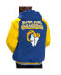 Фото #2 товара Men's Royal Los Angeles Rams Defender Raglan Full-Zip Hoodie Varsity Jacket