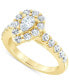 Certified Diamond Pear Halo Bridal Set (2 ct. t.w.) in 18K White, Yellow or Rose Gold