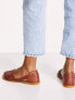 Фото #10 товара ASOS DESIGN Francis leather woven flat sandals in tan