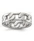 Stainless Steel Polished Chain Style Band Ring Серебристый, 8.5 - фото #1