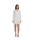 Women's Sheer Rayon Oversized Button Front Swim Cover-up Shirt
