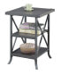 Brookline End Table, Charcoal Gray & Slate Gray Frame 17.75 x 26 x 17.75 in.