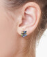 ფოტო #2 პროდუქტის EFFY® Multi-Gemstone Flower Stud Earrings (6-1/20 ct. t.w.) in Sterling Silver