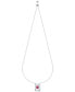 Фото #3 товара Swarovski silver-Tone Crystal 16-1/2" Adjustable Pendant Necklace